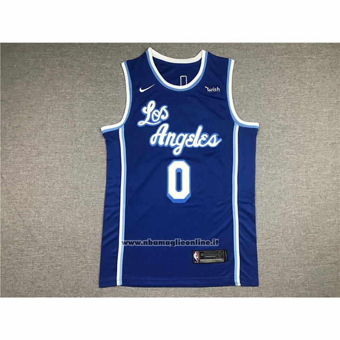 Maglia Los Angeles Lakers Russell Westbrook #0 Classic 2021-2022 Blu